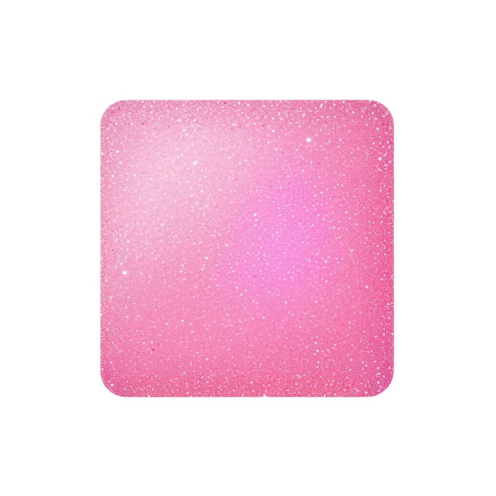 Pink Square icon glitter white background blackboard.