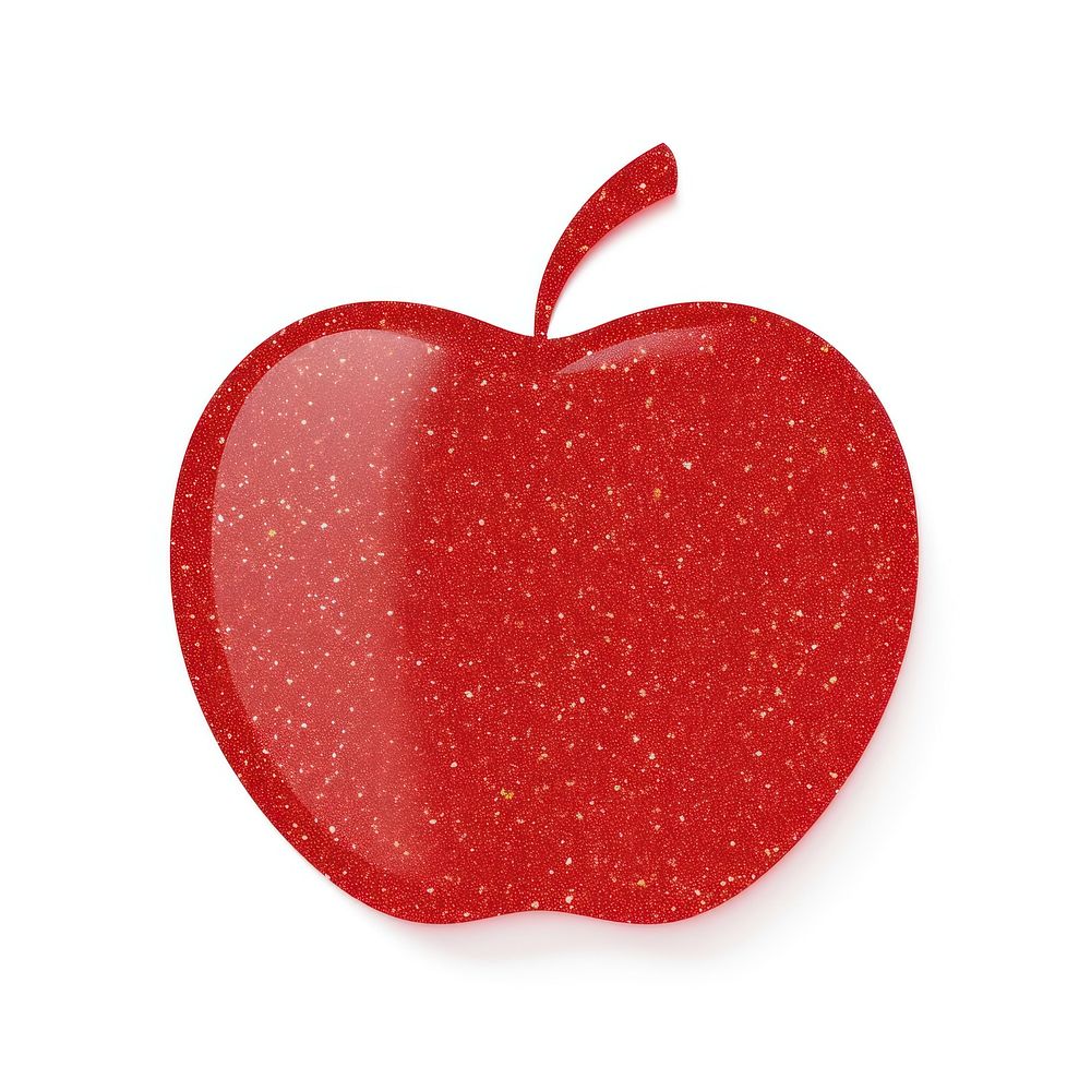 Red apple icon fruit plant food.