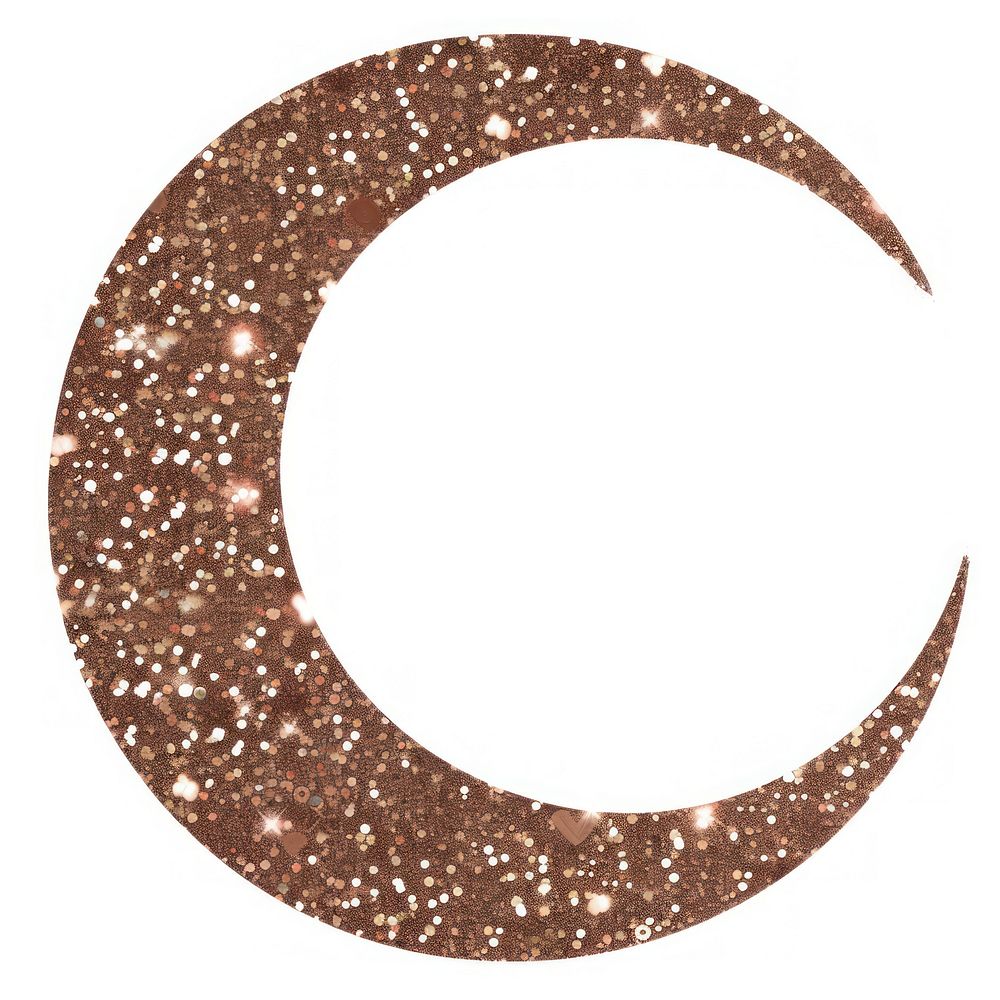 Crescent icon crescent glitter shape.