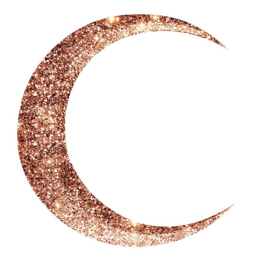 Crescent icon crescent glitter shape.