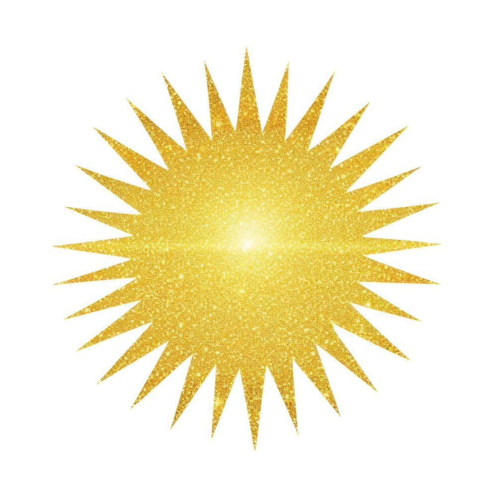 Sun icon sunlight shape gold.