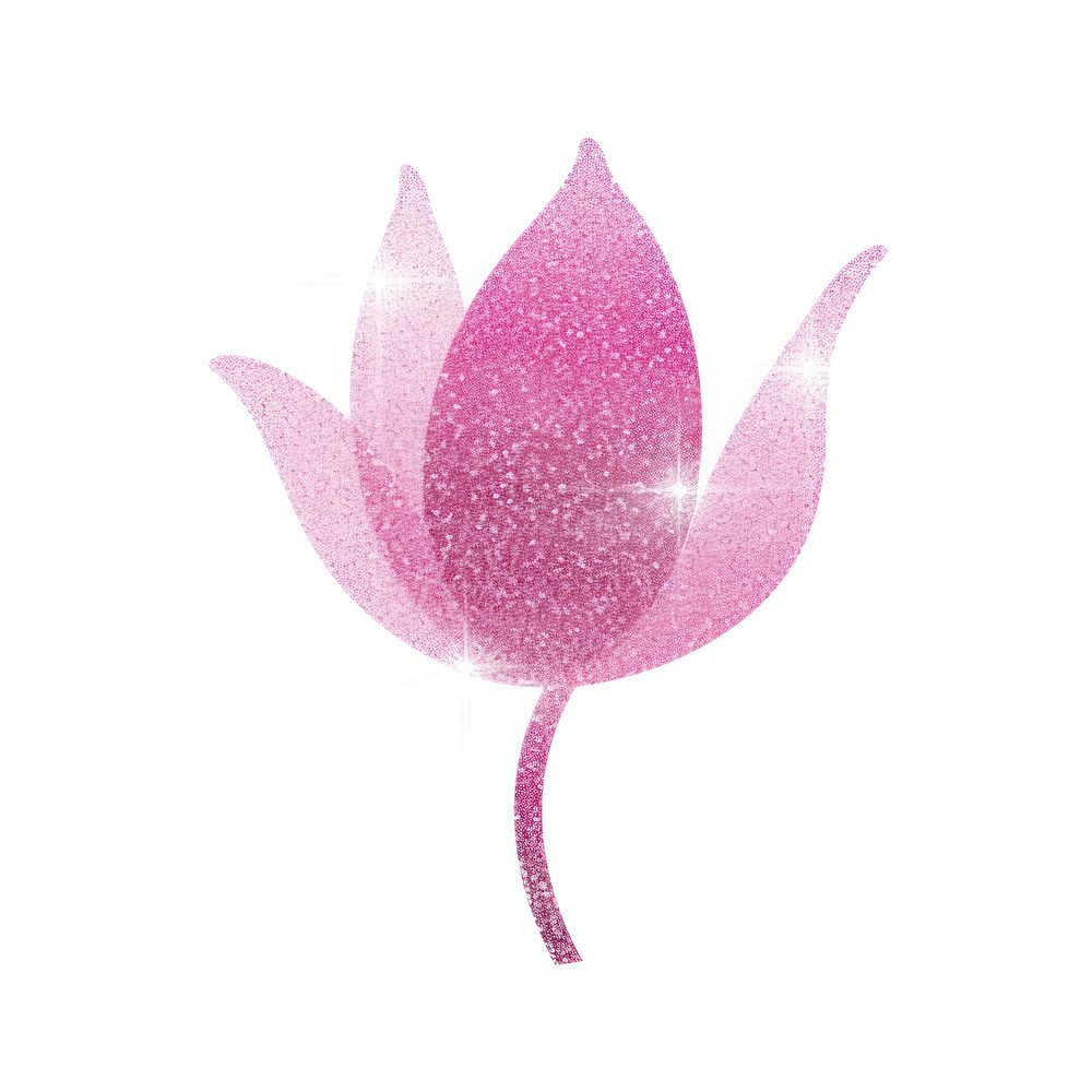 Tulip icon glitter flower petal.