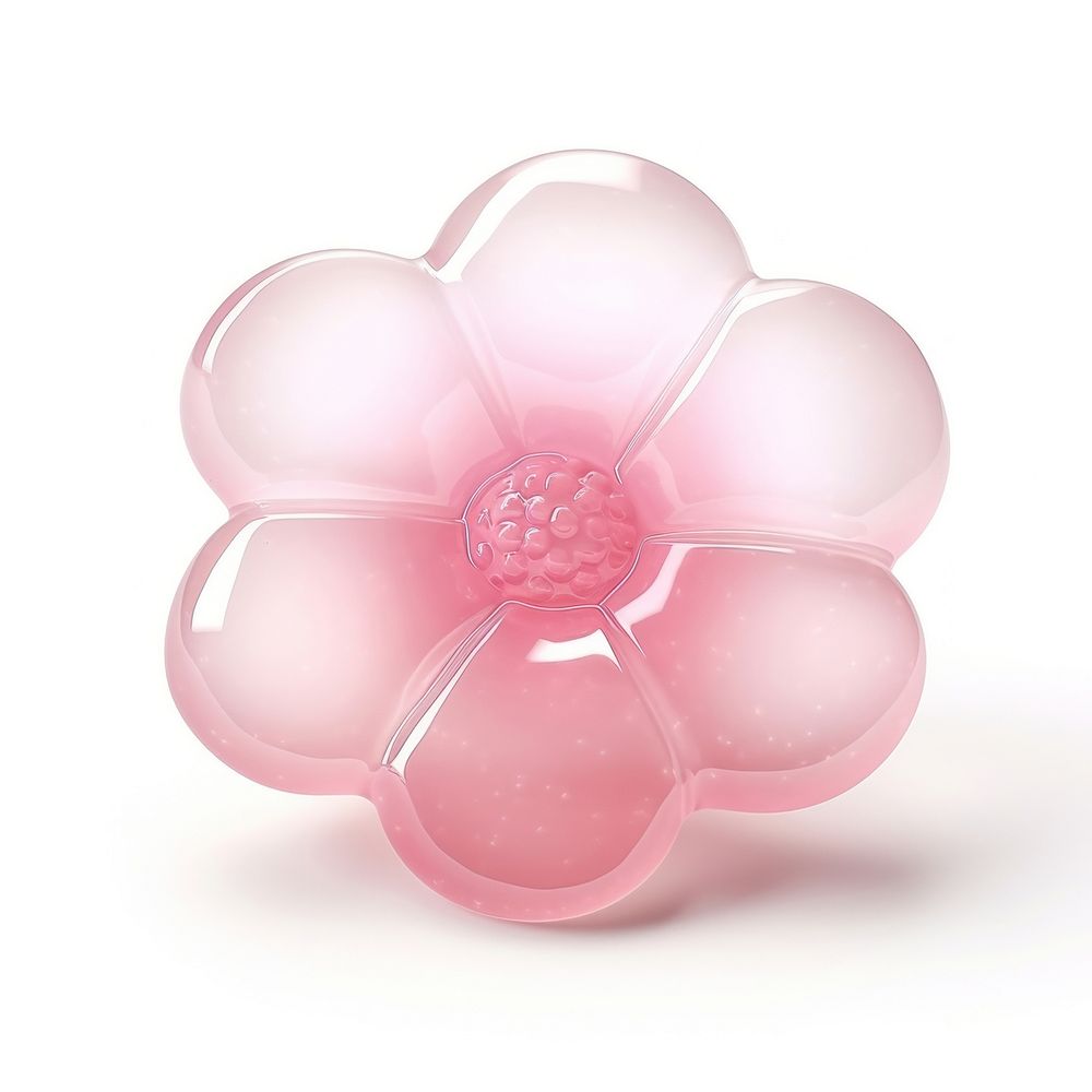 Glitter cute of 3d jelly pink flower jewelry plant accessories.