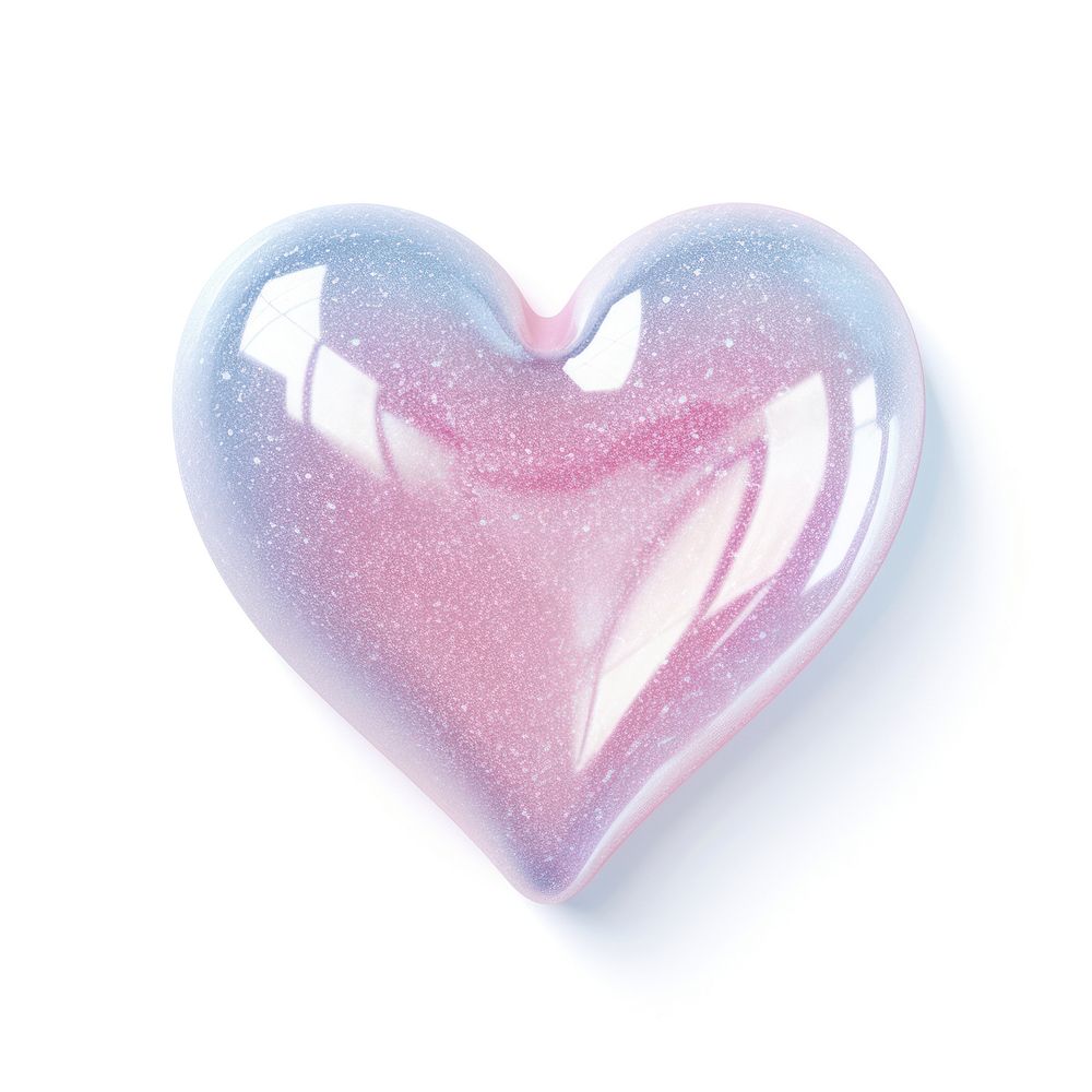 Glitter pattern cute of 3d jelly heart jewelry shape accessories.