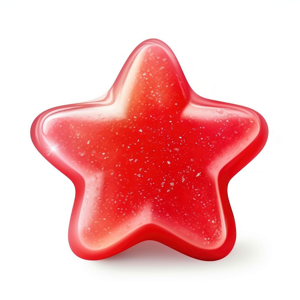 Glitter pattern cute of 3d jelly star shape food confectionery.