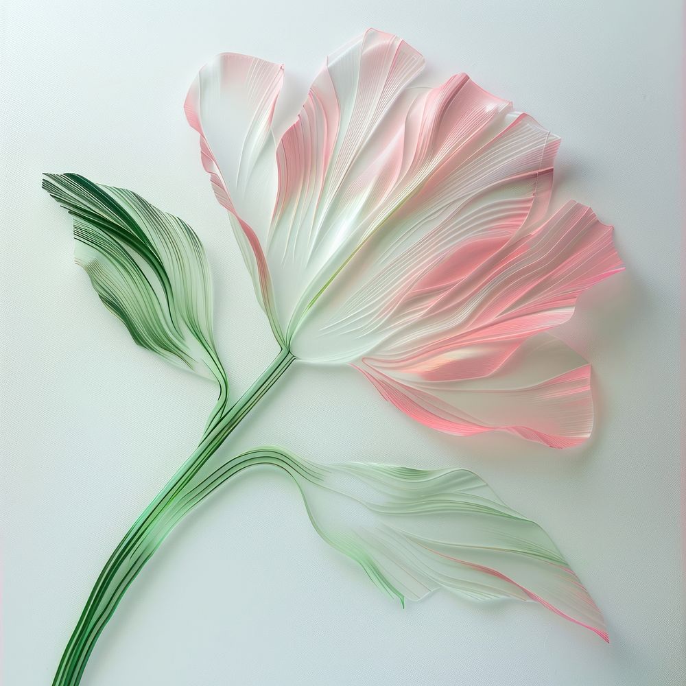 Tulip made from polyethylene pattern flower petal.