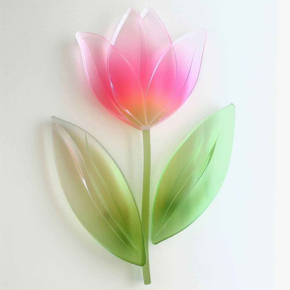Tulip made from polyethylene flower petal plant.