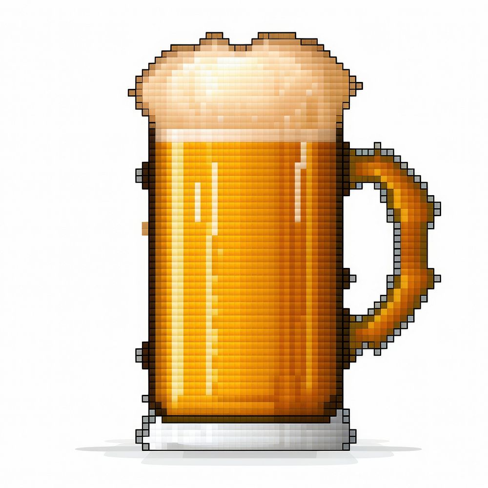 Cross stitch beer drink lager glass.