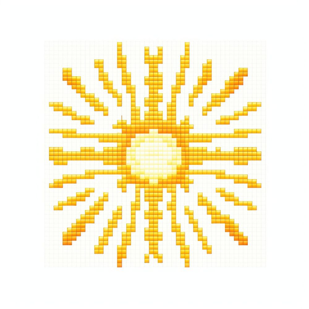 Cross stitch sun backgrounds pattern white background.