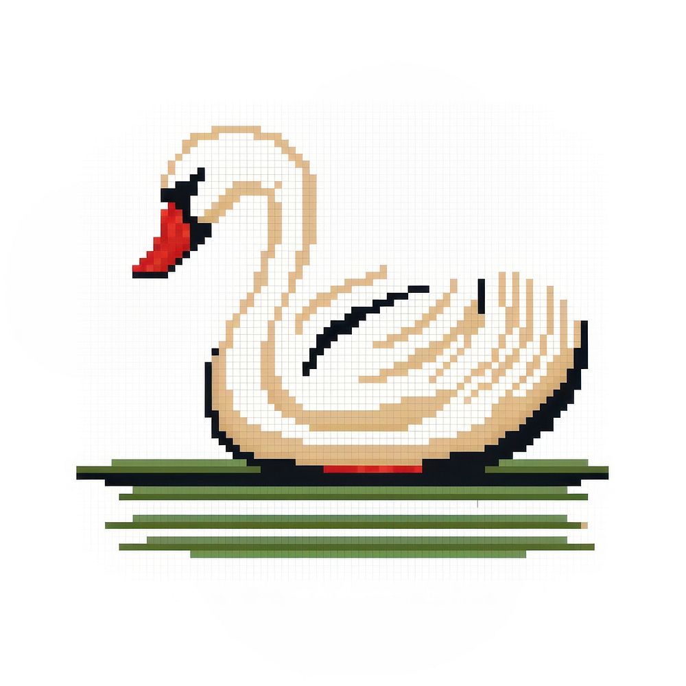 Cross stitch swan animal goose bird.