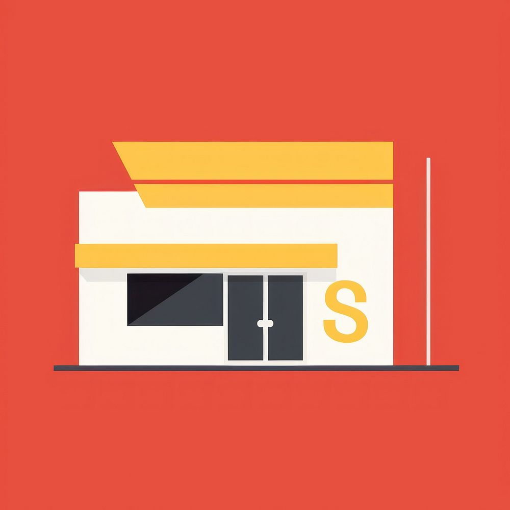 Coffee shop building architecture text letterbox.