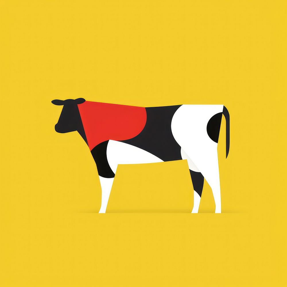 Illustration of a cow livestock cartoon cattle.