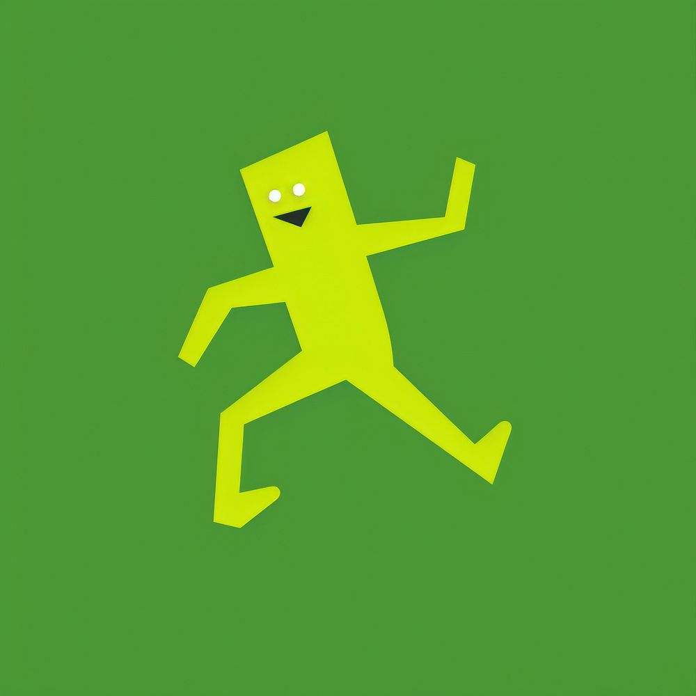 Illustration of a green zombie cartoon symbol sign.