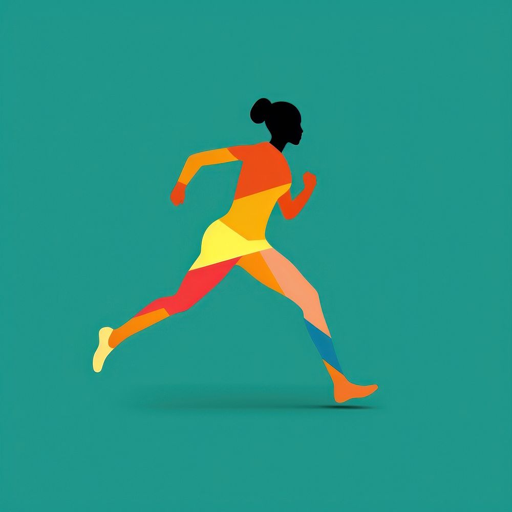 Runner female running determination competition exercising.