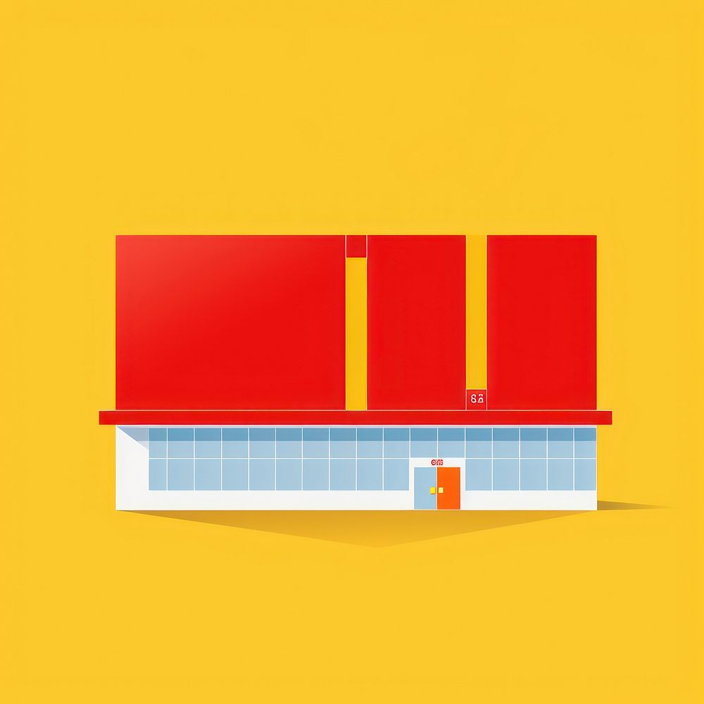 Supermarket building text architecture rectangle.