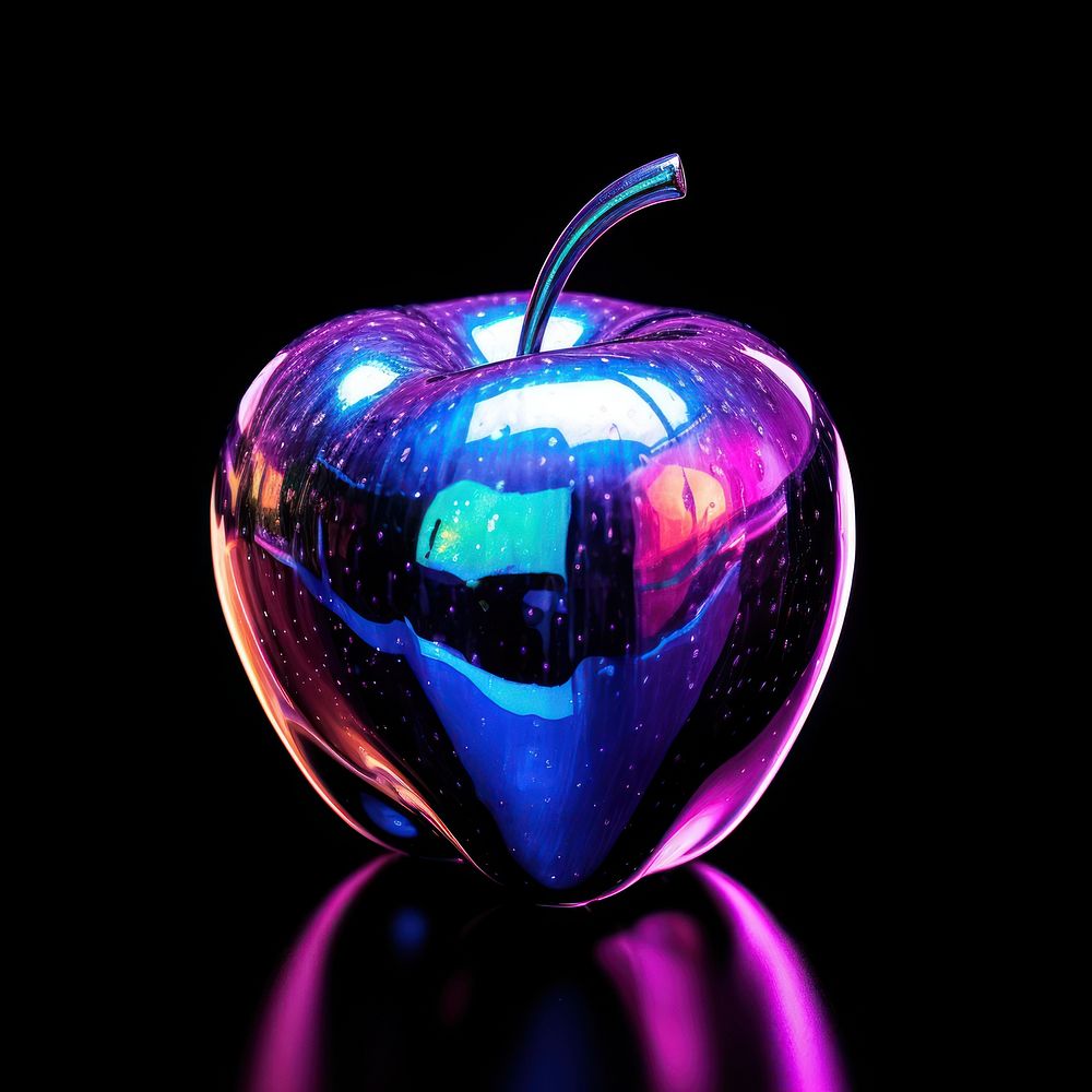 Neon Apple apple light fruit.