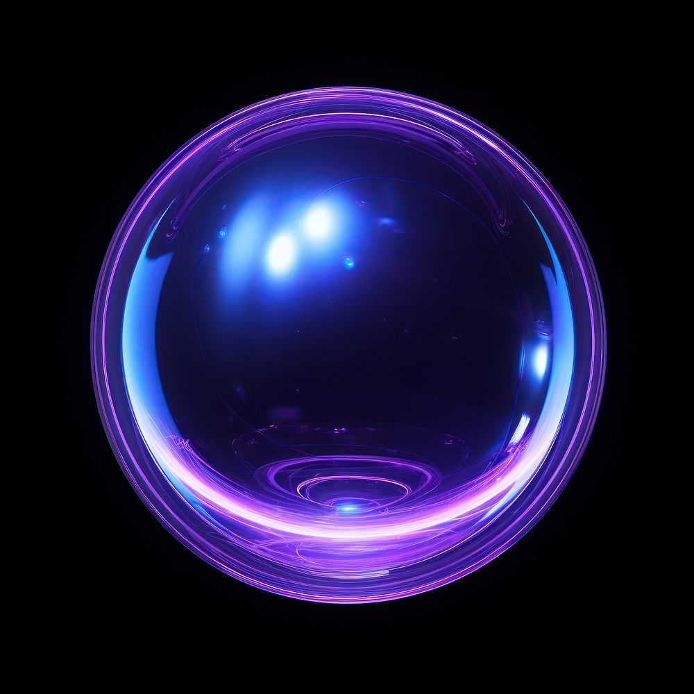 Neon Space in Orb astronomy sphere purple.