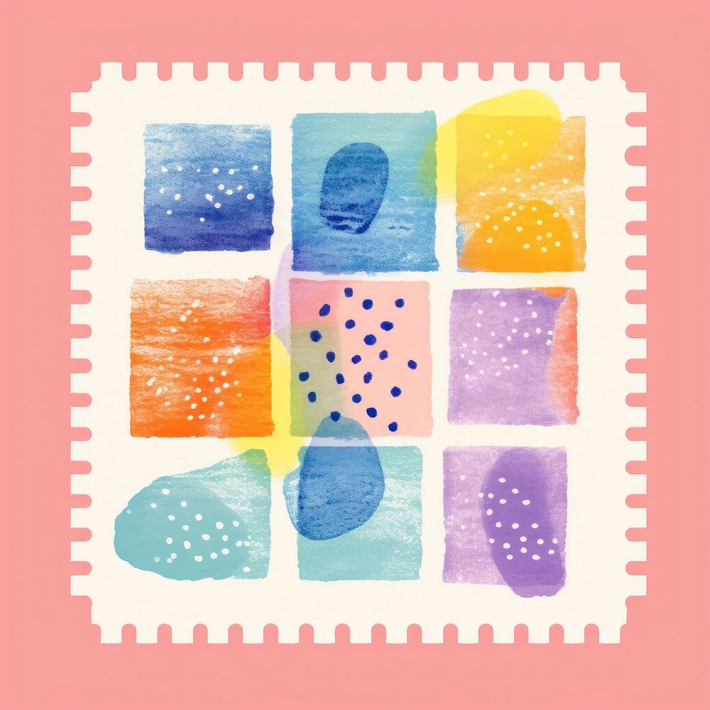 Abstract pattern Risograph style backgrounds painting art.