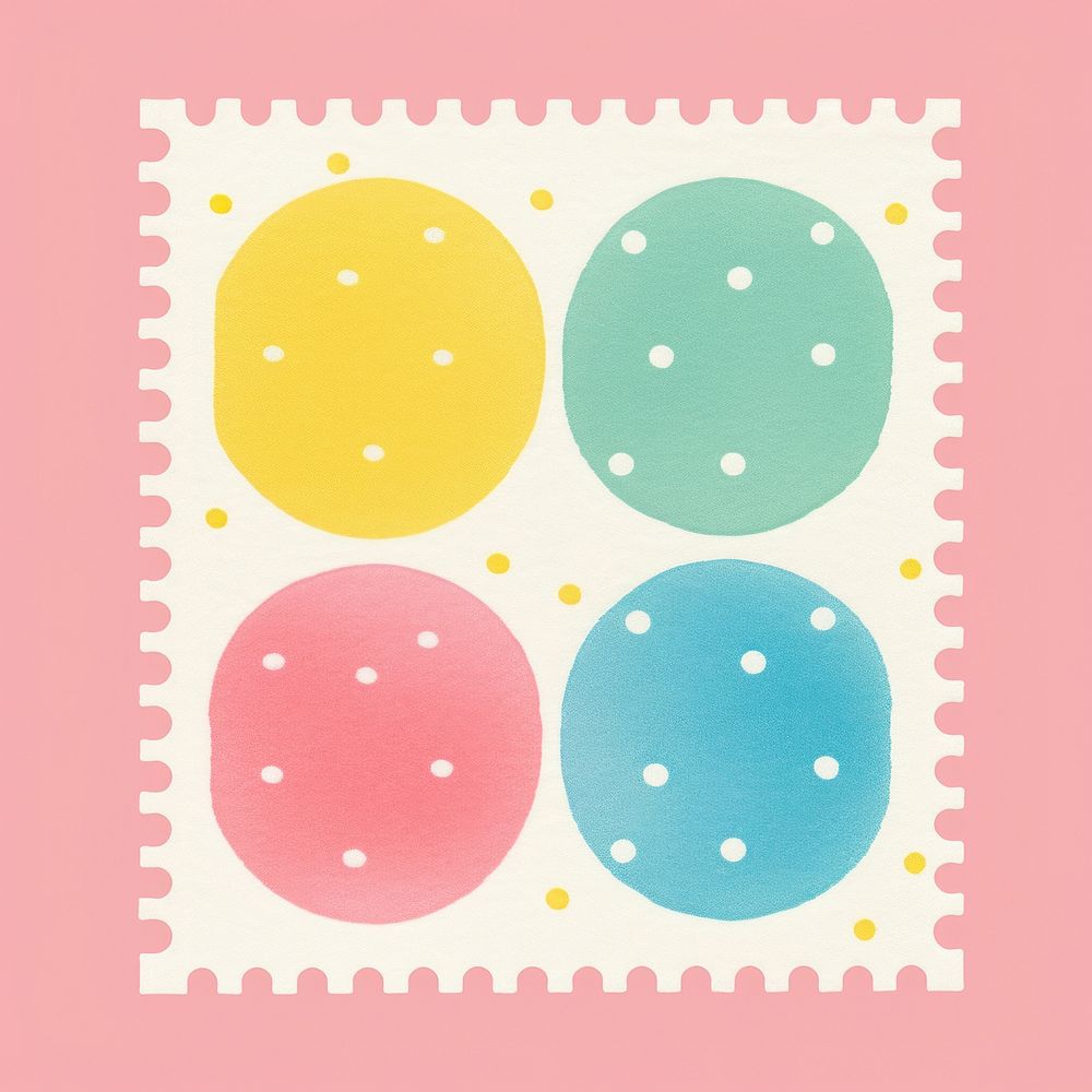 Dot pattern Risograph style egg creativity applique.