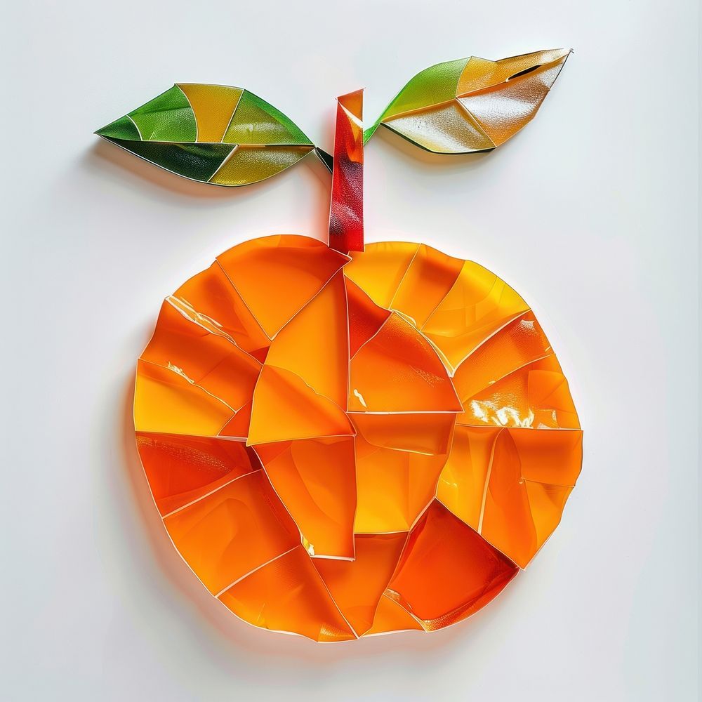 Orange made from polyethylene shape art handicraft.