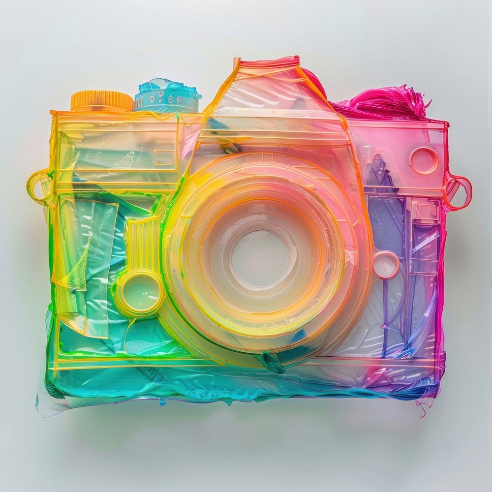 Camera made from polythylene plastic technology creativity.