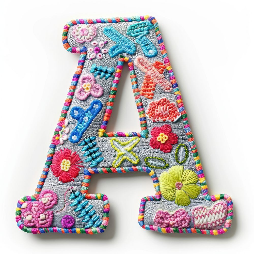 Letters A pattern alphabet textile.