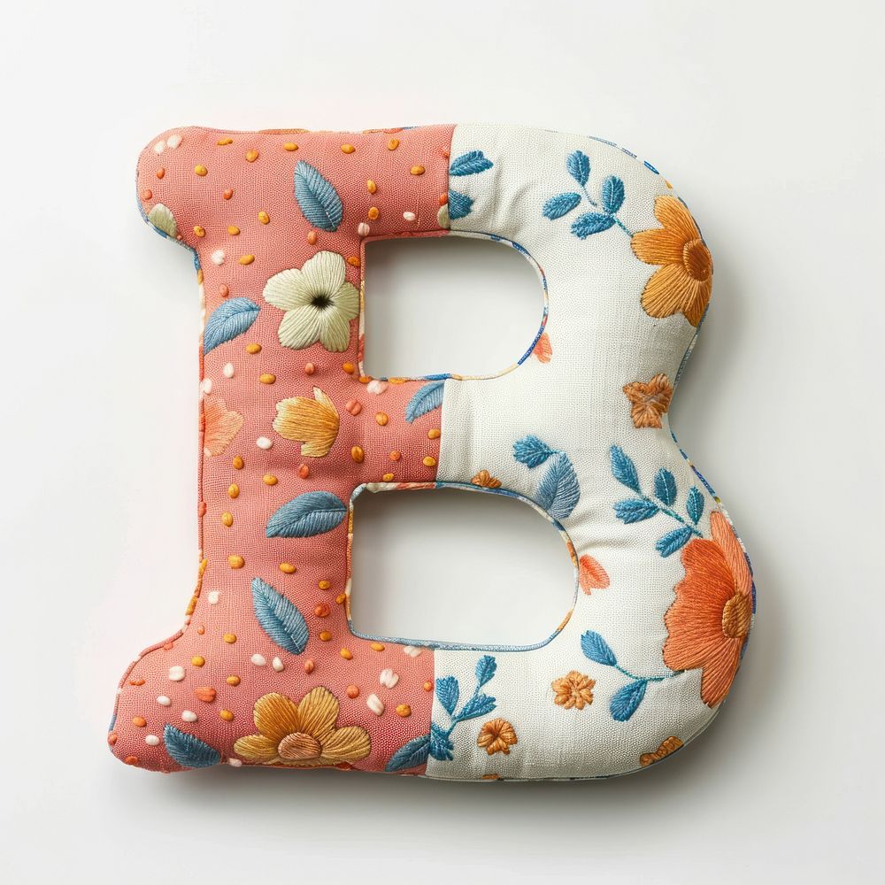 Letters B pattern textile number.