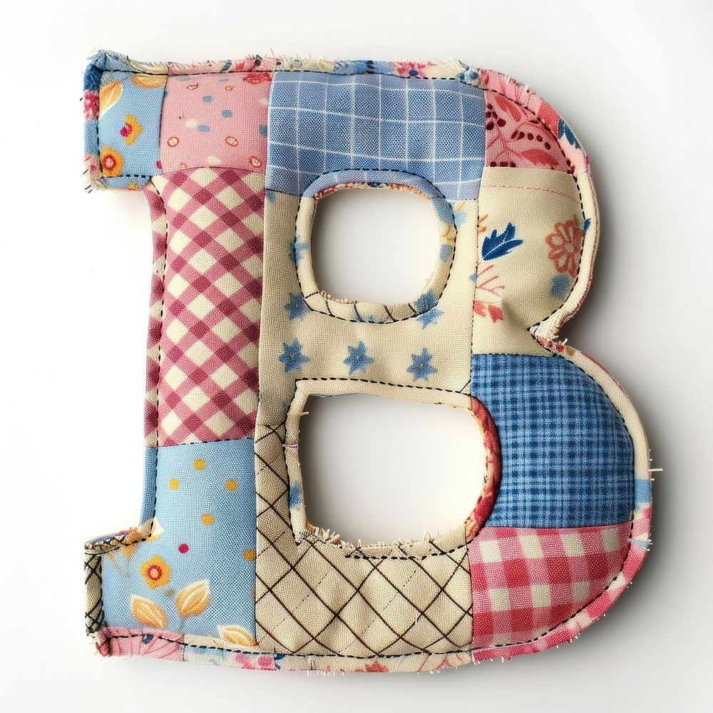 Letters B pattern textile patchwork.