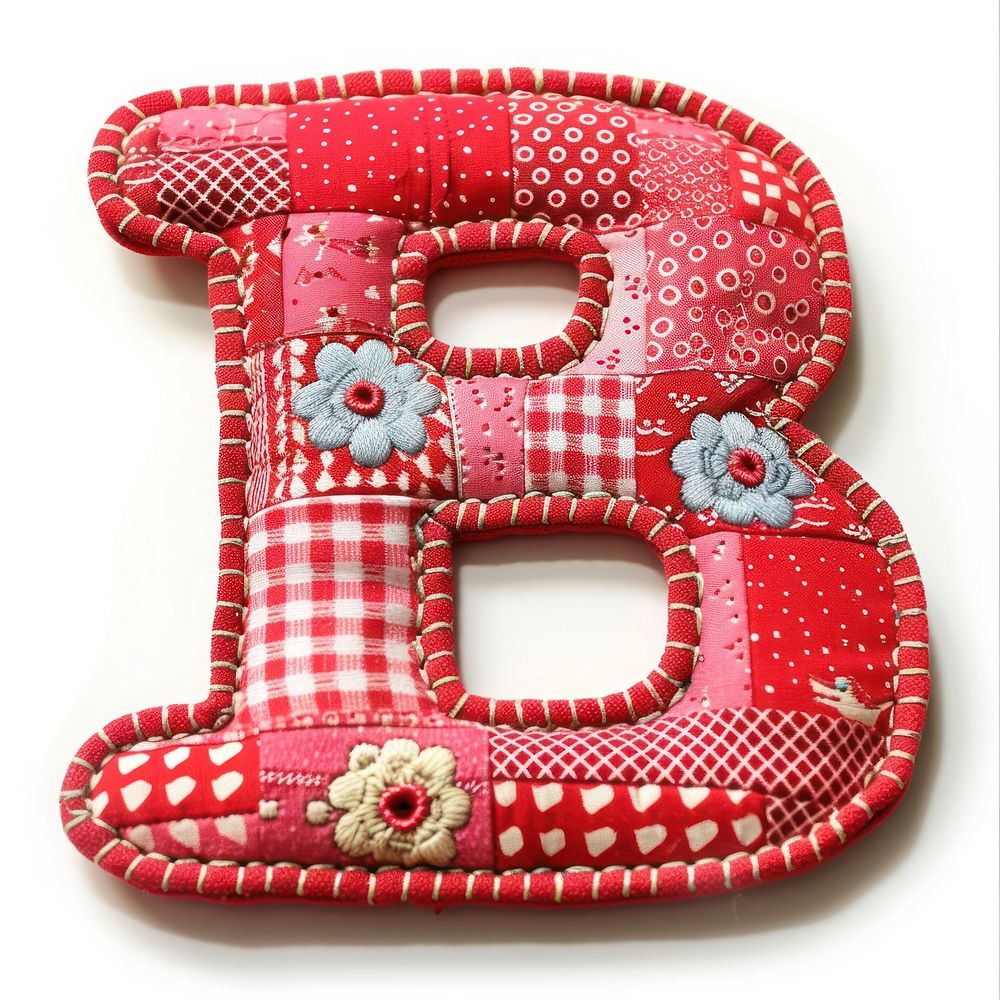 Letters B pattern textile craft.