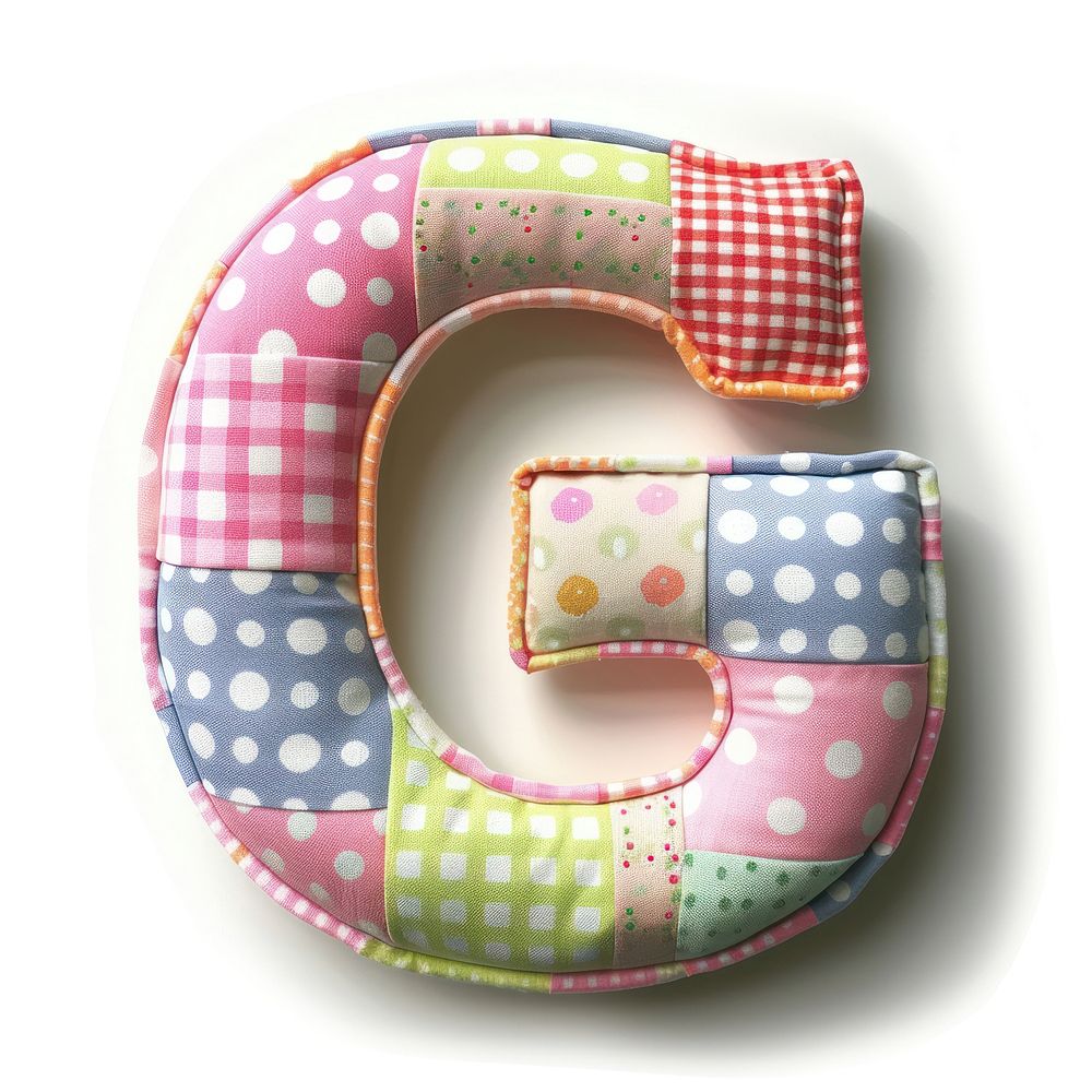 Letters G alphabet textile pattern.