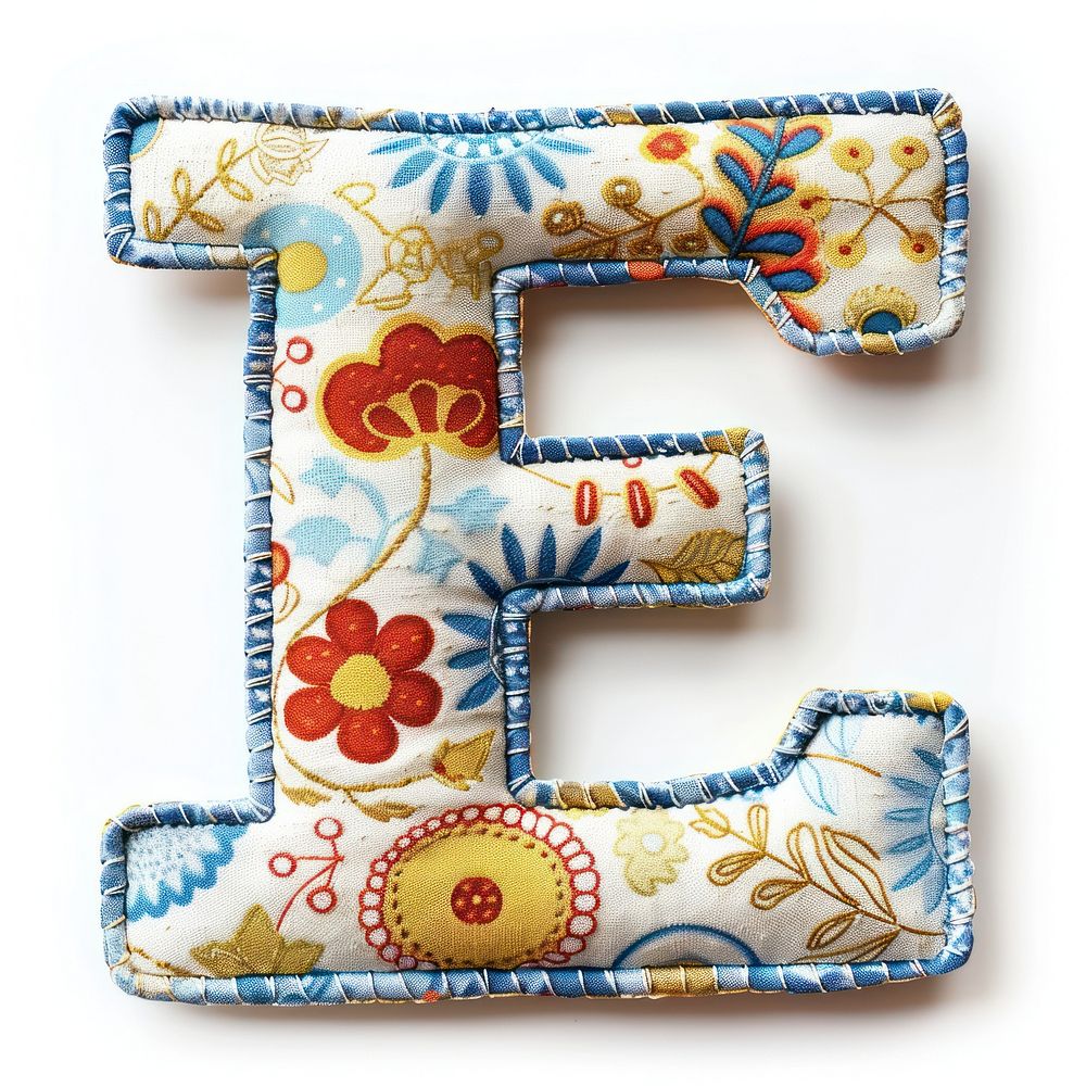 Letters E pattern textile number.