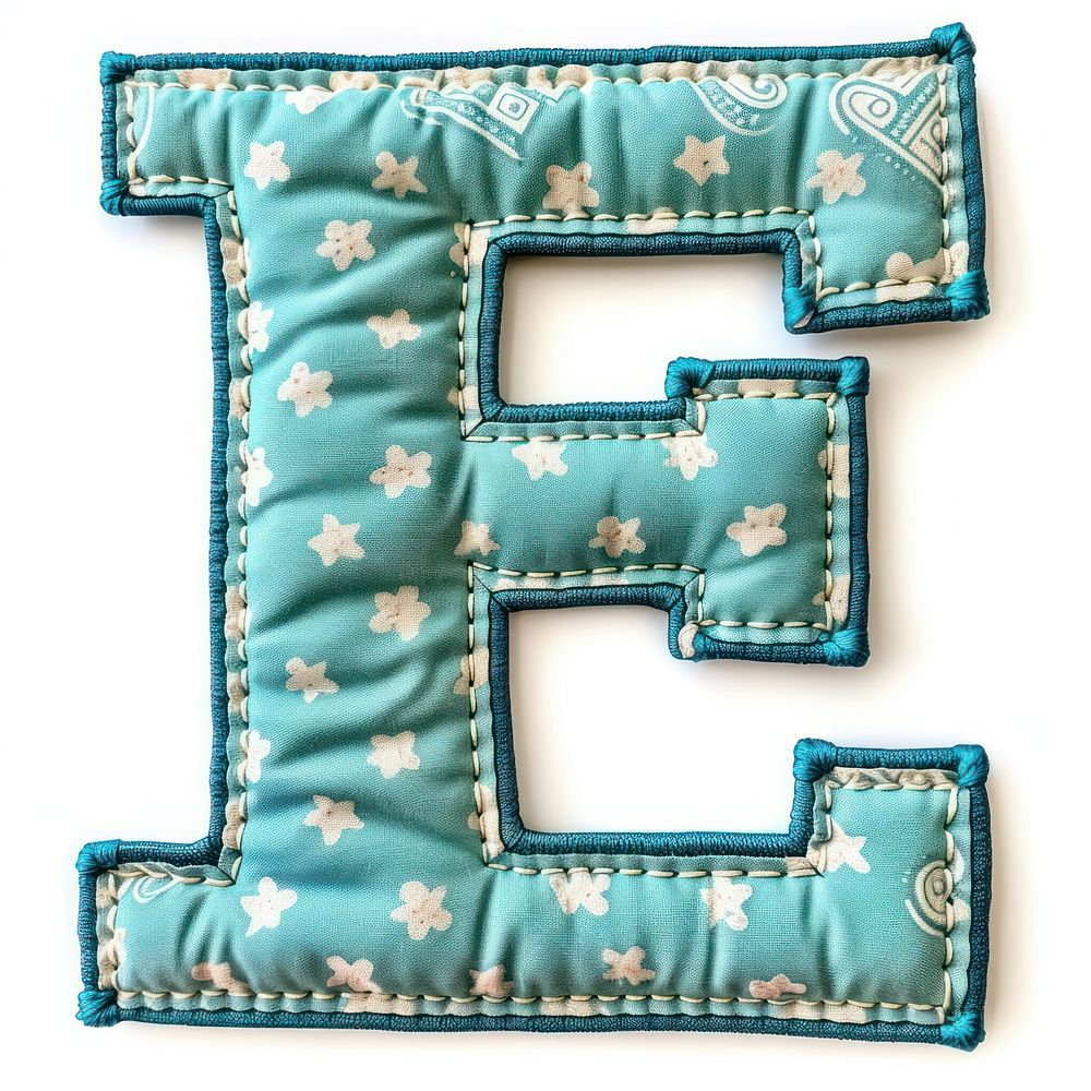 Letters E pattern textile number.