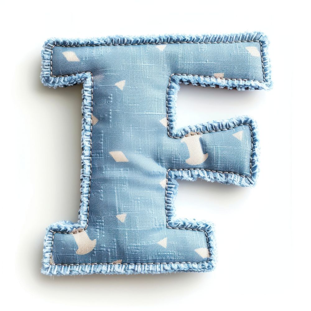 Letters F pattern textile stitch.