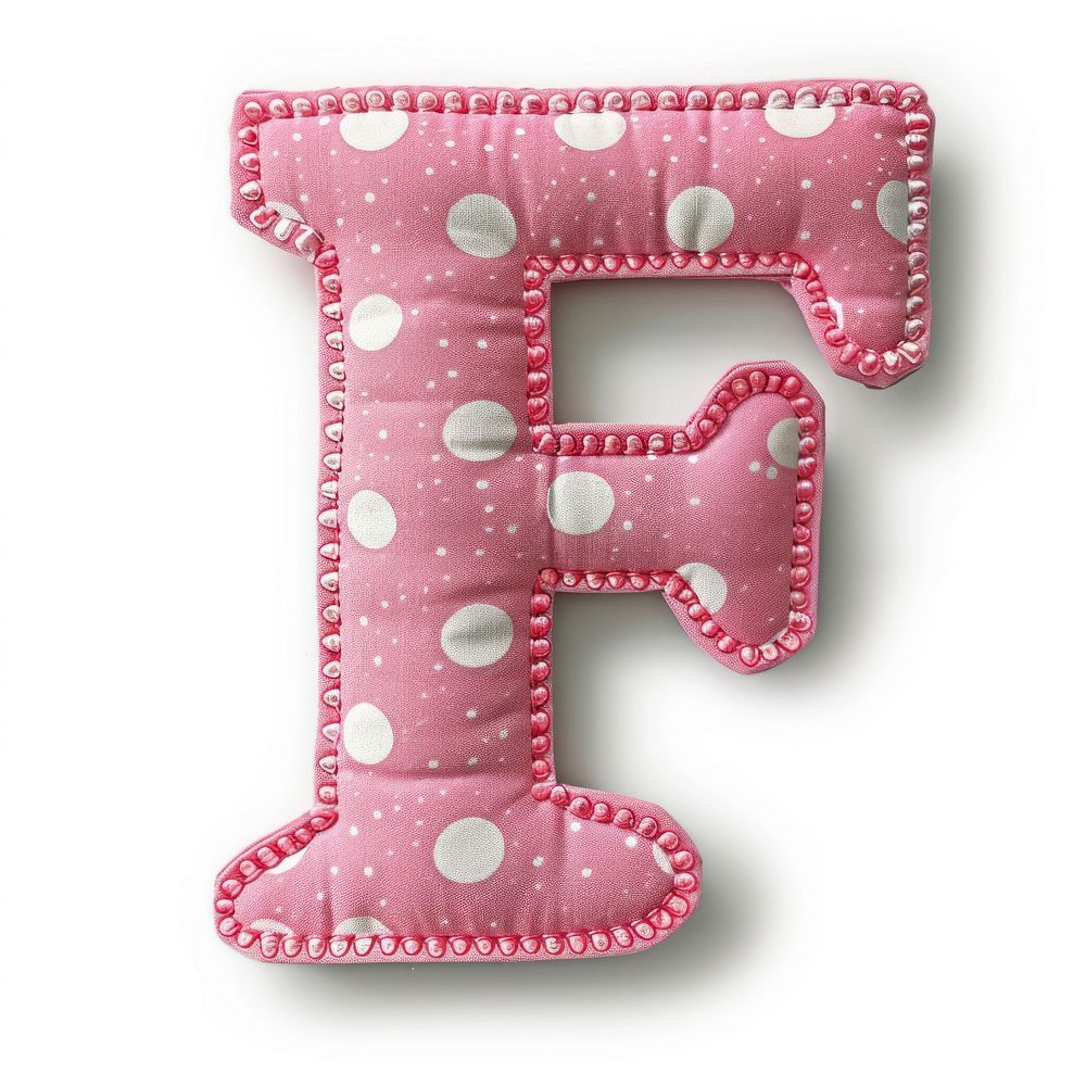 Letters F pattern textile white background.