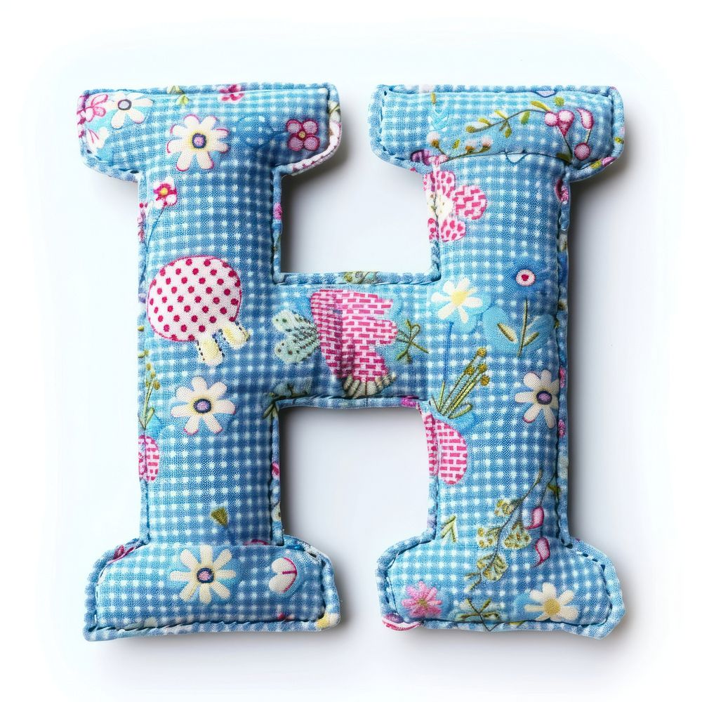 Letters H pattern alphabet textile.