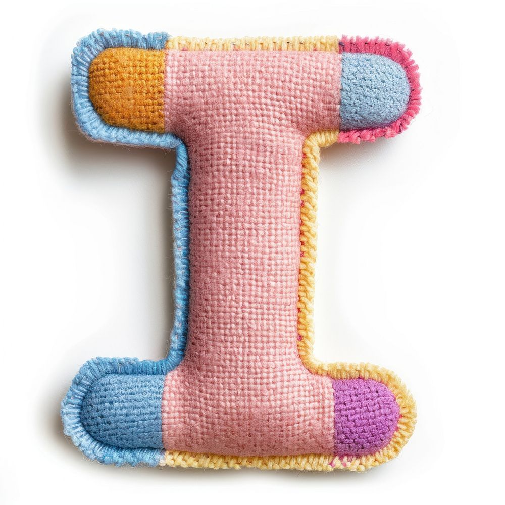 Letters I pattern alphabet textile.