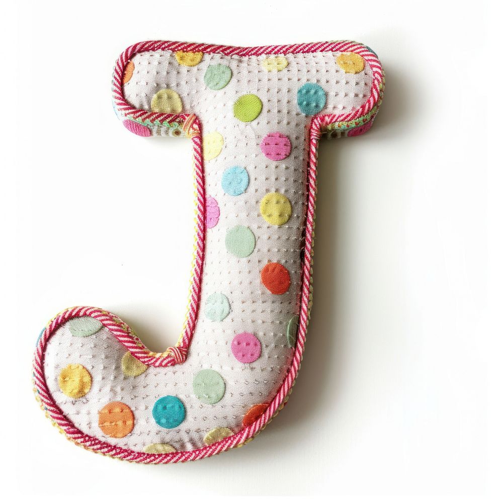 Letters J pattern textile number.