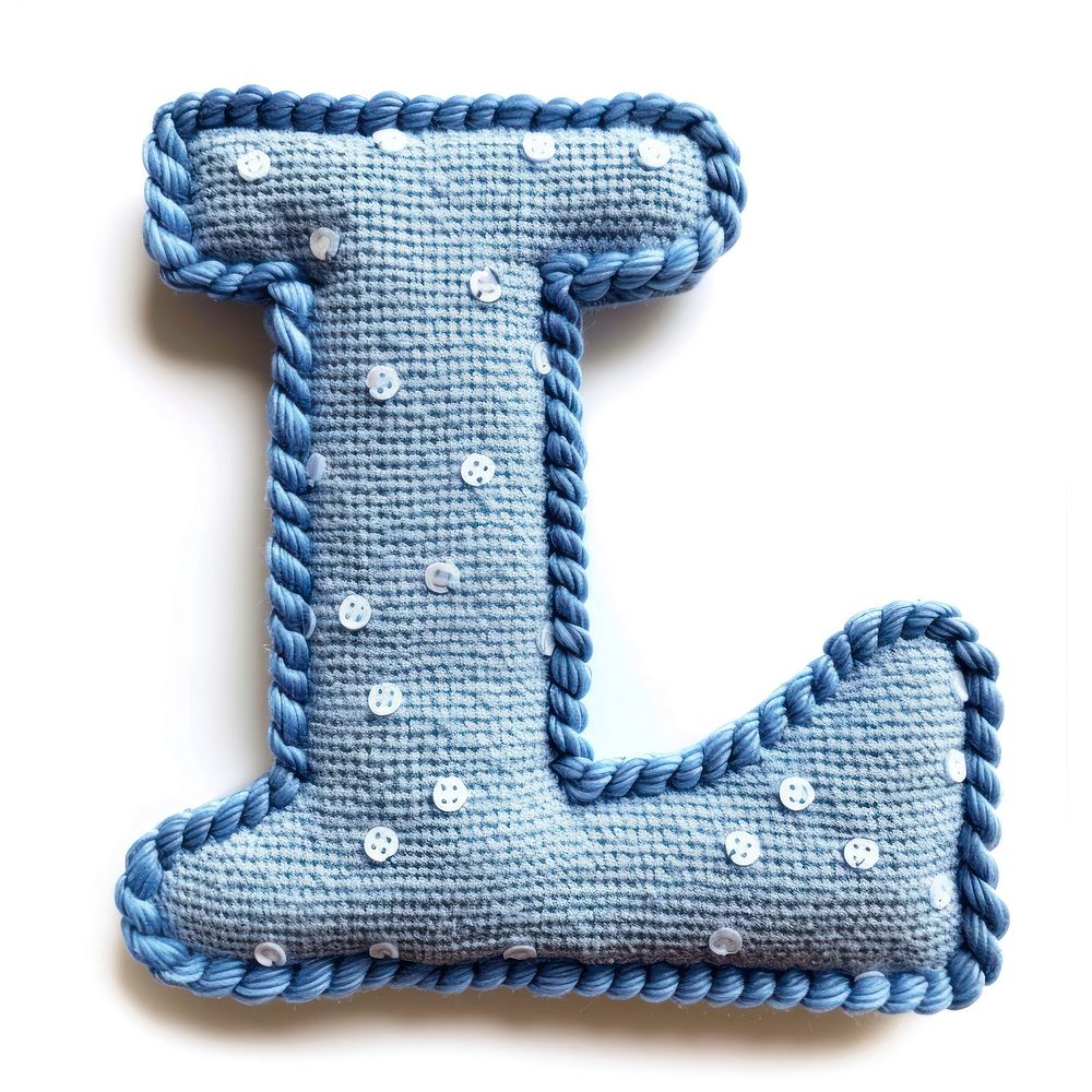 Letters L pattern alphabet textile.