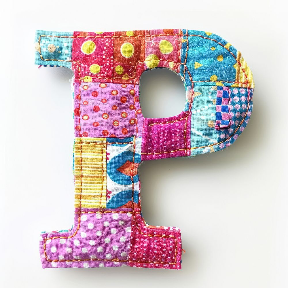 Letters P pattern alphabet textile.