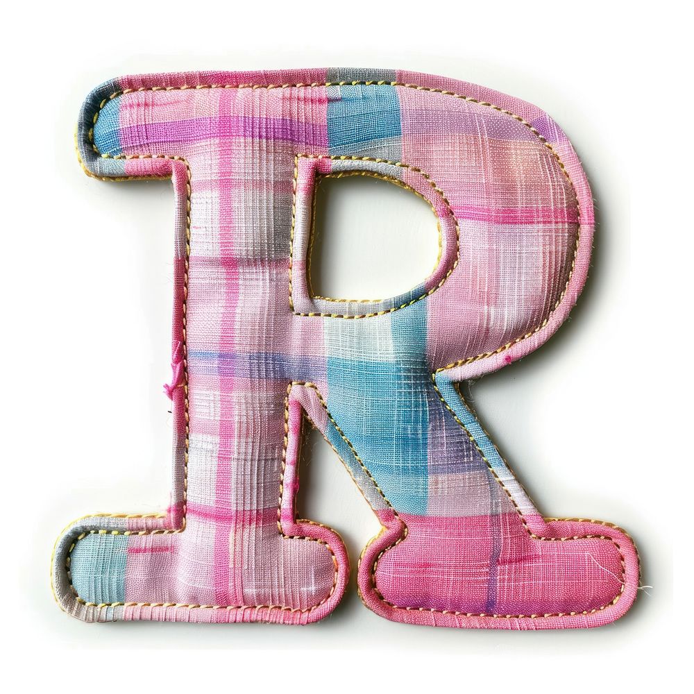 Letters R pattern alphabet textile.