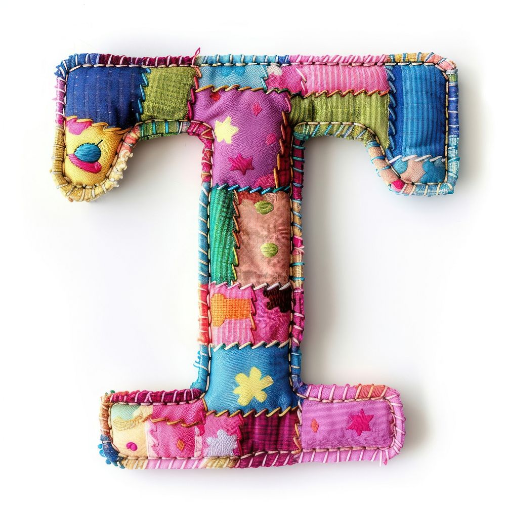 Letters T pattern alphabet textile.