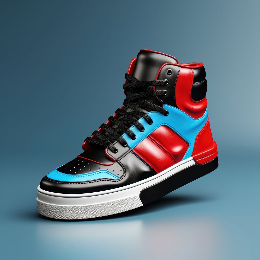 Black red blue Sneaker footwear sneaker black.