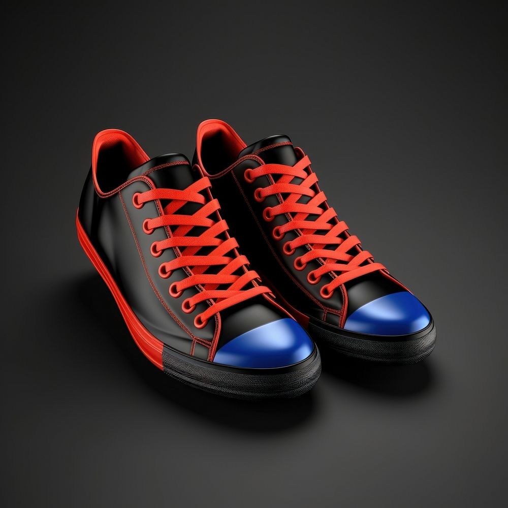 Black red blue Sneaker footwear sneaker black.
