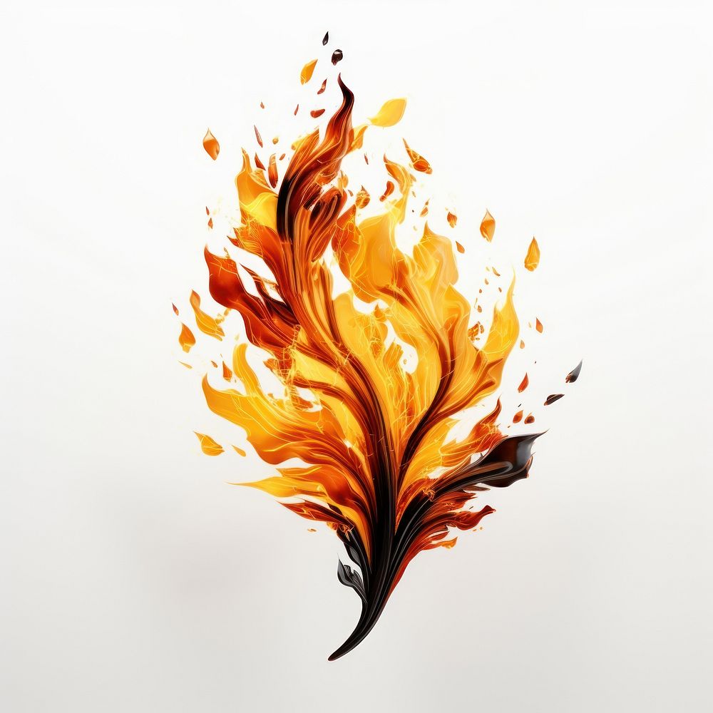 Burned paper leaves flame fire creativity.