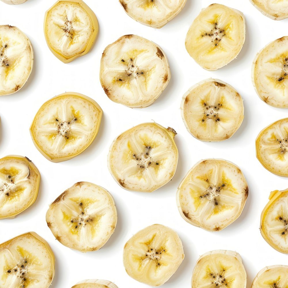 Banana slices backgrounds fruit plant.