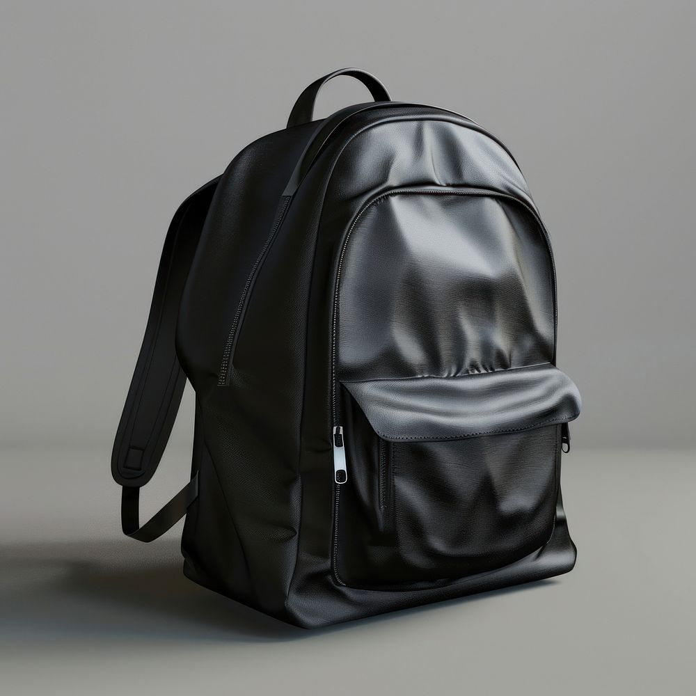 Black school bag backpack darkness leather.