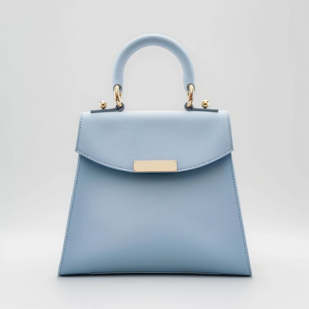 Light blue hand bag handbag purse accessories.
