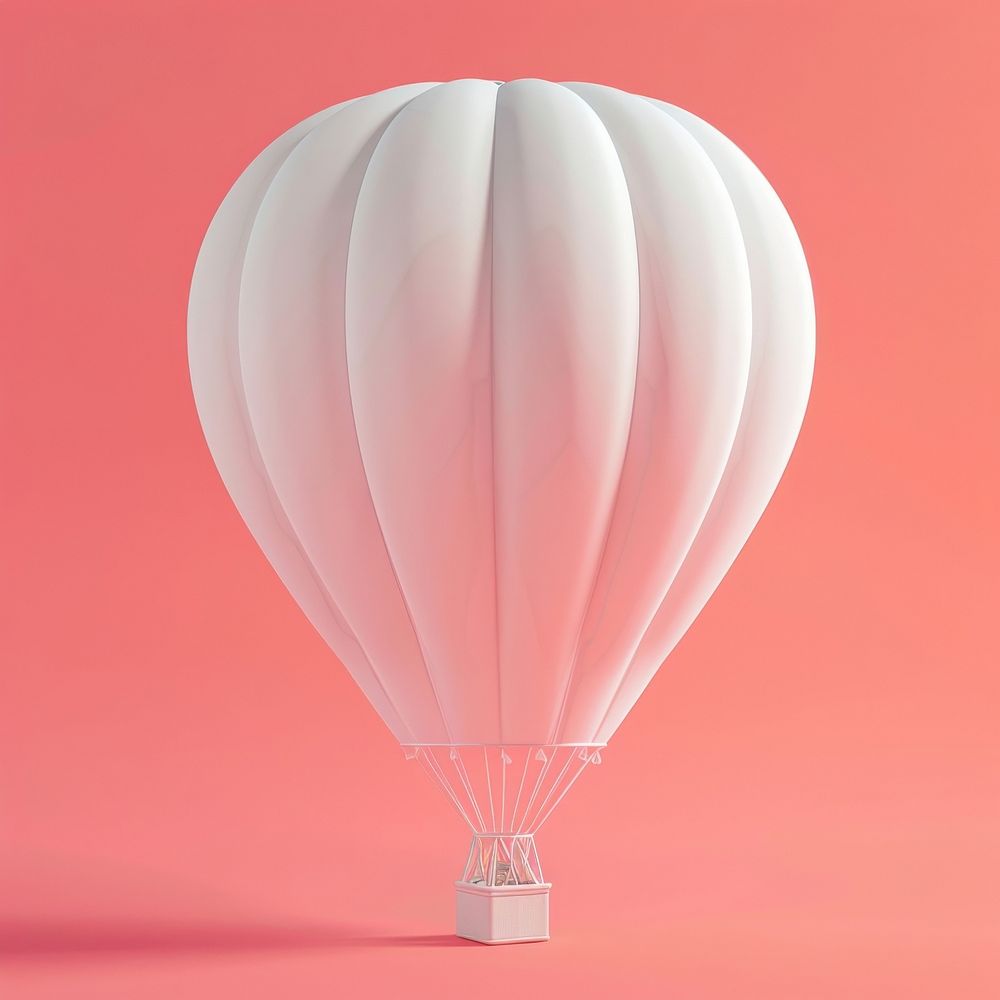 White hot air balloon mockup aircraft transportation celebration.