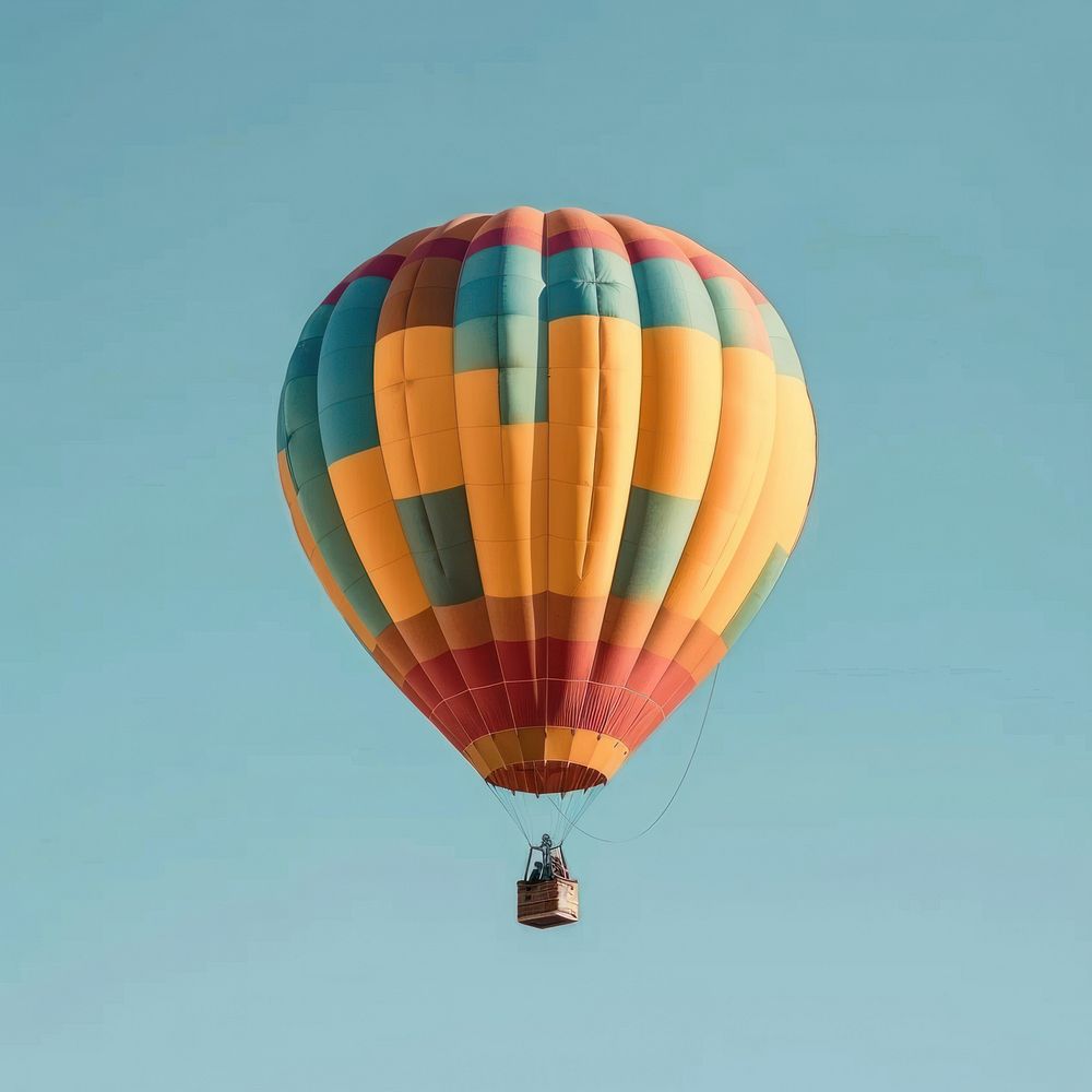 Hot air balloon mockup aircraft vehicle sky.