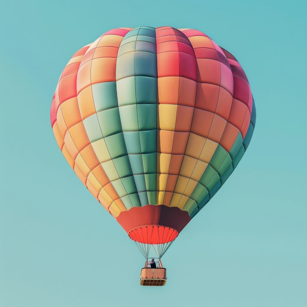 Hot air balloon mockup aircraft vehicle sky.
